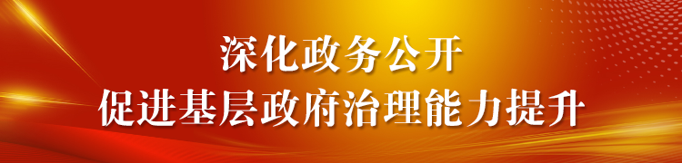 深化政務(wù)公開促進(jìn)基層政府治理能力提升